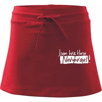 Dámská sukně Jsem hra, kterou nevyhraješ! - Sportovní sukně - two in one - L ( Červená )