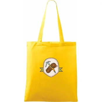 Horolezecké lano a cepín - Taška bavlněná - 42 x 38 cm ( Žlutá )