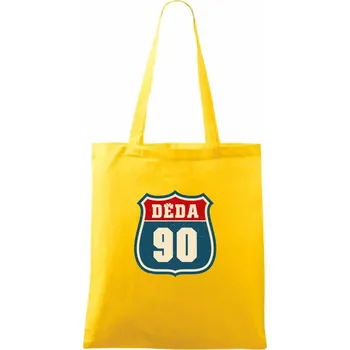 Děda 90 - Taška bavlněná - 42 x 38 cm ( Žlutá )