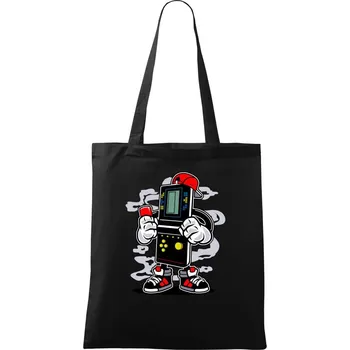 Nákupní taška Videohráč - Taška bavlněná - 42 x 38 cm ( Černá )