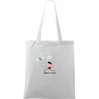 Nákupní taška Chytit štěstí - Taška bavlněná - 42 x 38 cm ( Bílá )