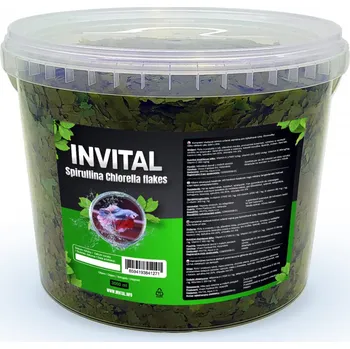 Krmivo pro rybičky INVITAL Spirullina Chlorella flakes 3000 ml vločky