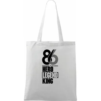 Nákupní taška Hero, Legend, King x Queen 1986 - Taška bavlněná - 42 x 38 cm ( Bílá )