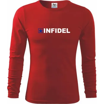 Chlapecké oblečení Infidel nápis - Triko dětské Long Sleeve - 134 cm/8 let ( Červená )