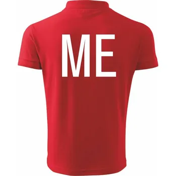 Pánská košile Me / mini me tiskací - Polokošile pánská Pique Polo 203 - 4XL ( Červená )