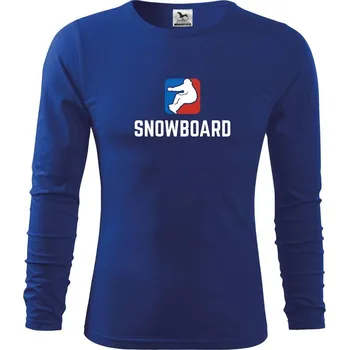 Chlapecké tričko Snowboard logo - Triko dětské Long Sleeve - 122 cm/6 let ( Královská modrá )
