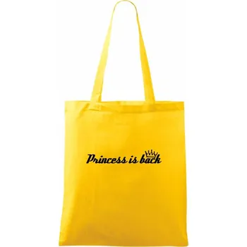 Princess is back korunka - Taška bavlněná - 42 x 38 cm ( Žlutá )