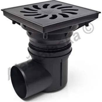 Kanalizační potrubí MCH Chuděj s.r.o. - ČR | Kanalizační vpusť boční DN110 , 250x250mm, se suchou klapkou - litina, průtok 355l/min MCH.329x