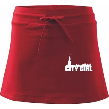 Dámská sukně Citygirl - Sportovní sukně - two in one - L ( Červená )