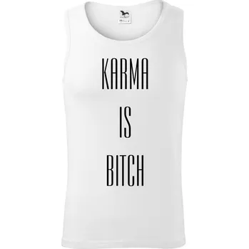 Pánská móda Karma nápis velký - Tílko pánské Core - 2XL ( Bílá )