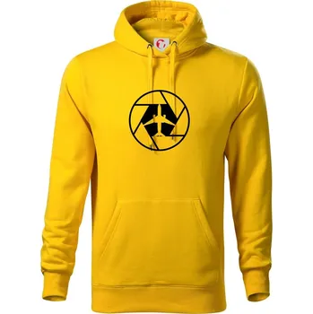 Pánská mikina Clona spotting - Mikina pánská Cape s kapucí - L ( Žlutá )