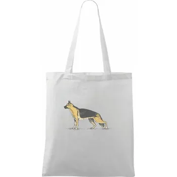 Nákupní taška Vintage German shepherd - Taška bavlněná - 42 x 38 cm ( Bílá )