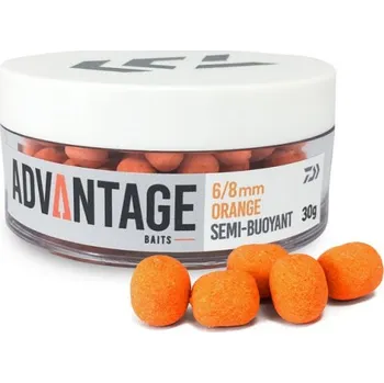 Boilies Daiwa - Advantage Hookbaits 6/8mm 30gr Všechny druhy Barva: oranžová, množství: 30g