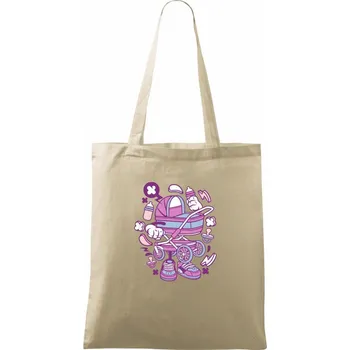 Nákupní taška Babyčarák - Taška bavlněná - 42 x 38 cm ( Naturální )