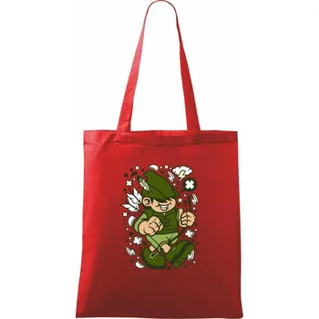 Nákupní taška Myslivec komiks - Taška bavlněná - 42 x 38 cm ( Červená )