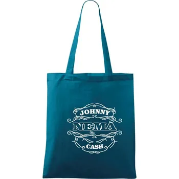 Johnny nemá cash - Taška bavlněná - 42 x 38 cm ( Petrolejová )
