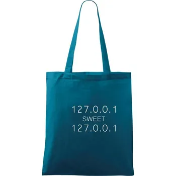 127.0.0.1 sweet - Taška bavlněná - 42 x 38 cm ( Petrolejová )