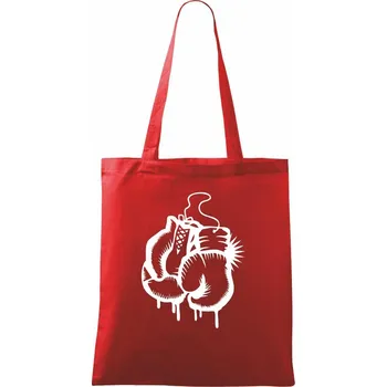 Nákupní taška Box rukavice - Taška bavlněná - 42 x 38 cm ( Červená )