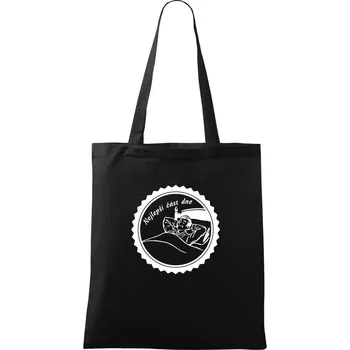 Nejlepší část dne - Taška bavlněná - 42 x 38 cm ( Černá )