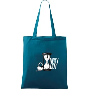 Way Out - Taška bavlněná - 42 x 38 cm ( Petrolejová )