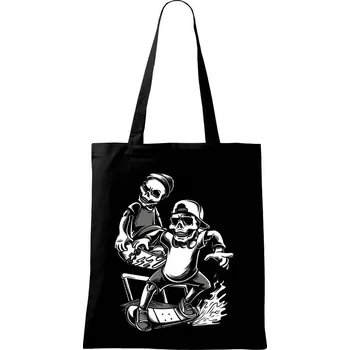 Nákupní taška Neck skateboard inc - Taška bavlněná - 42 x 38 cm ( Černá )
