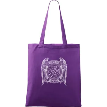 Keltský symbol a sekery - Taška bavlněná - 42 x 38 cm ( Fialová )