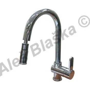 Vodovodní baterie WATT WA 1004 vodovodní páková baterie stojánková dřezová s výsuvnou sprchou (vytahovací sprškou) - CHROM WA1004