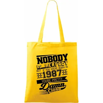 Nobody is perfect - 1987 - Taška bavlněná - 42 x 38 cm ( Žlutá )