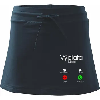 Dámská sukně Výplata volá - Sportovní sukně - two in one - XL ( Námořní modrá (velmi tmavá - téměř černá) )