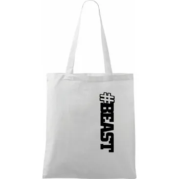 Beast hashtag - Taška bavlněná - 42 x 38 cm ( Bílá )