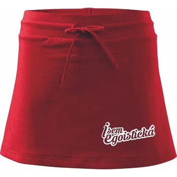 Dámská sukně Jsem egoistická - Sportovní sukně - two in one - L ( Červená )