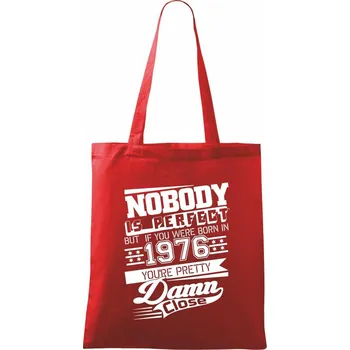 Nobody is perfect - 1976 - Taška bavlněná - 42 x 38 cm ( Červená )