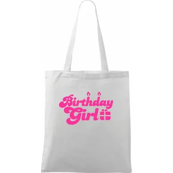 Nákupní taška Birthday girl - Taška bavlněná - 42 x 38 cm ( Bílá )