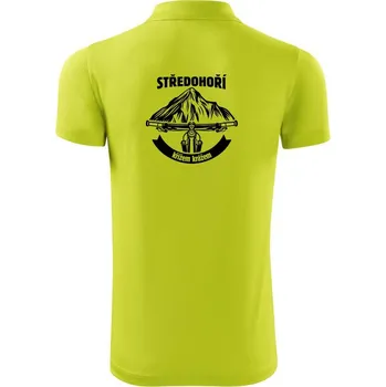 Pánská košile České středohoří křížem krážem - Polokošile Victory sportovní (dresovina) - XL ( Limetková )