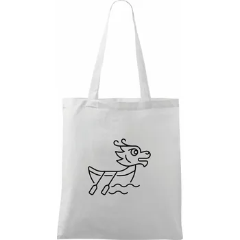 Nákupní taška Dračí loď jednoduchá - Taška bavlněná - 42 x 38 cm ( Bílá )