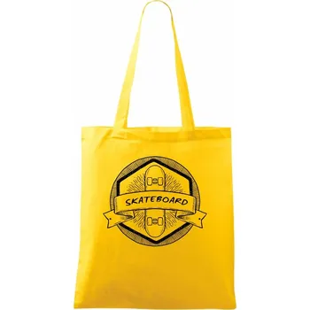 Skateboard erb kulatý - Taška bavlněná - 42 x 38 cm ( Žlutá )