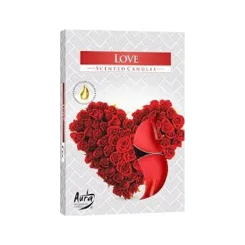 Svíčka Čajové svíčky Bispol 6 ks/ bal. Love