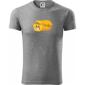 Pánské tričko Liška v balíku - Viper FIT - Pánské zůžené tričko - S ( Tmavě šedý melír )