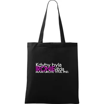 Ironie věda - Taška bavlněná - 42 x 38 cm ( Černá )