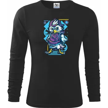 Chlapecké tričko Pouliční slepice - Triko dětské Long Sleeve - 122 cm/6 let ( Černá )