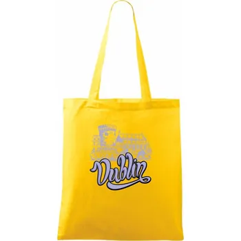 Dublin Ireland Lettering - Taška bavlněná - 42 x 38 cm ( Žlutá )