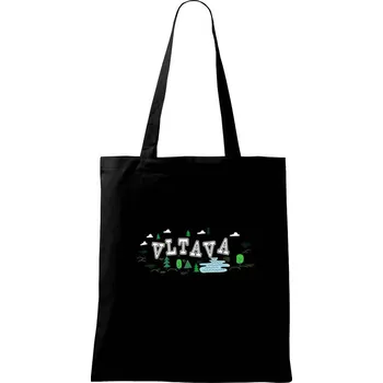 Řeka Vltava - Taška bavlněná - 42 x 38 cm ( Černá )