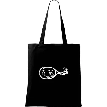 Lidé v raketě - Taška bavlněná - 42 x 38 cm ( Černá )