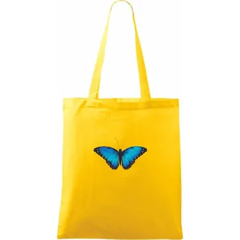 Motyl babočka Morpho Peleides - Taška bavlněná - 42 x 38 cm ( Žlutá )