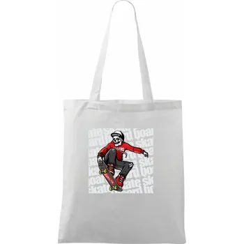 Skate red boy - Taška bavlněná - 42 x 38 cm ( Bílá )