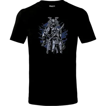 Chlapecké tričko Samurai Robot Skull - Tričko dětské bavlněné - 134 cm/8 let ( Černá )