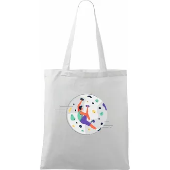 Nákupní taška Lezení na stěně - můj svět - Taška bavlněná - 42 x 38 cm ( Bílá )