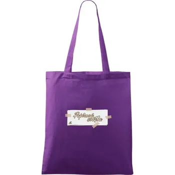 Papírová svatba 2 - Taška bavlněná - 42 x 38 cm ( Fialová )