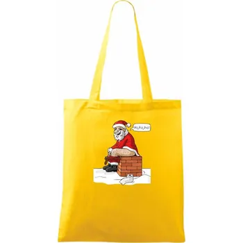Santa na komíně (Hana-creative) - Taška bavlněná - 42 x 38 cm ( Žlutá )