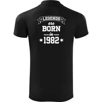 Pánská košile Legends are born in 1982 - Polokošile Victory sportovní (dresovina) - XL ( Černá )
